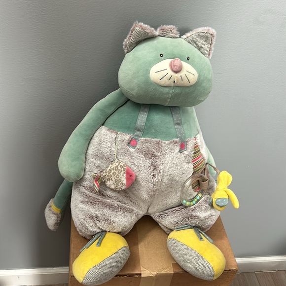 Moulin Roty Les Pachat Blue activity cat kids toy- good condition - Picture 4 of 12